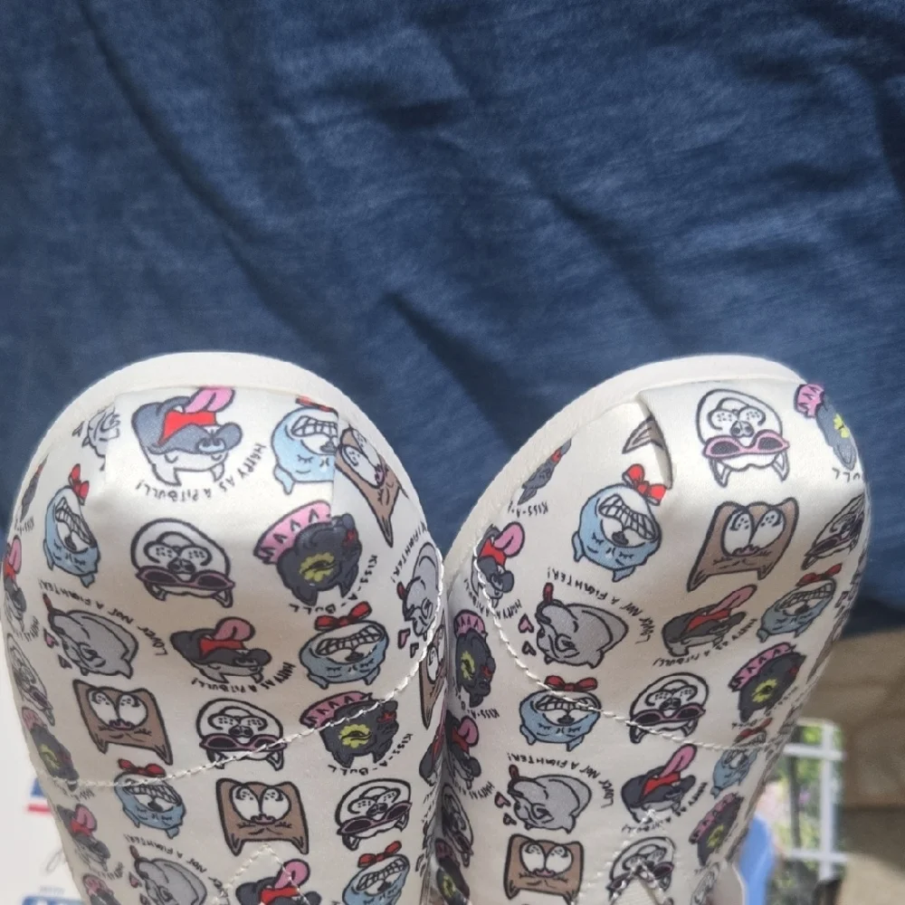 BOBS from Skechers White and Orange Slip-Ons - Picture 5 of 16